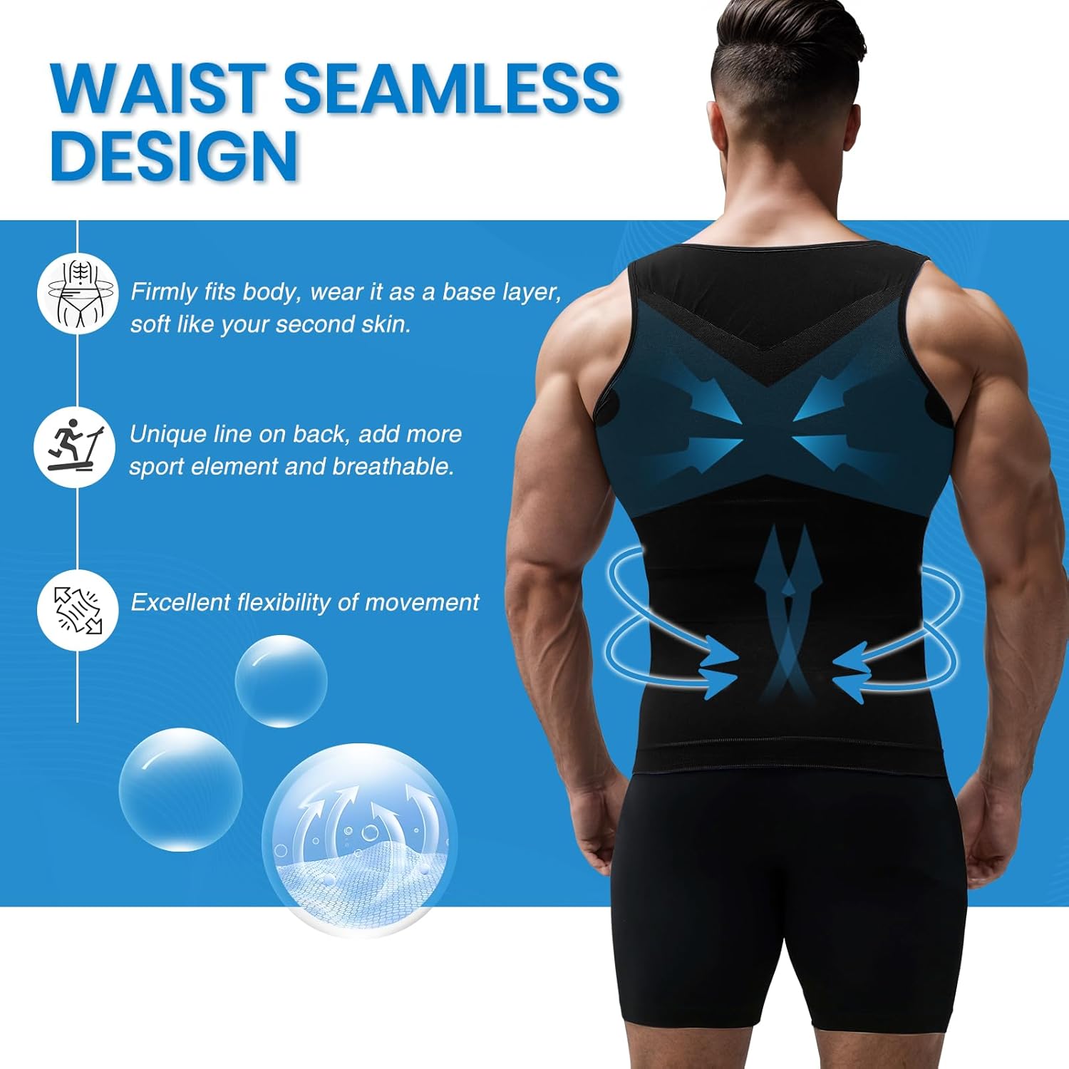 Slimming Undershirt Shapewear Gynecomastia Compression Shirt Men Body Shaper - Image 5