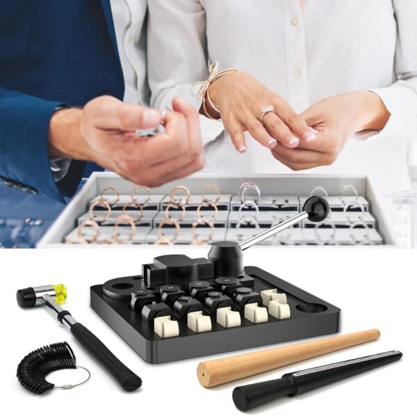 GAXPAK Ring Bender Tool Ring Bending Tool, Spoon Ring Maker Machine Jewelry Making Kit with Nylon Dies, Complete Ring Bending Tool Set Ring Measuring Kit Ring Making - Image 7