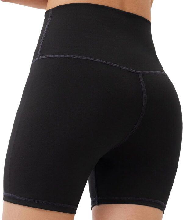 Biker Shorts Women with Pockets - 5"/8" High Waisted Workout Spandex Tummy Control Gym Running Yoga Shorts - Image 3