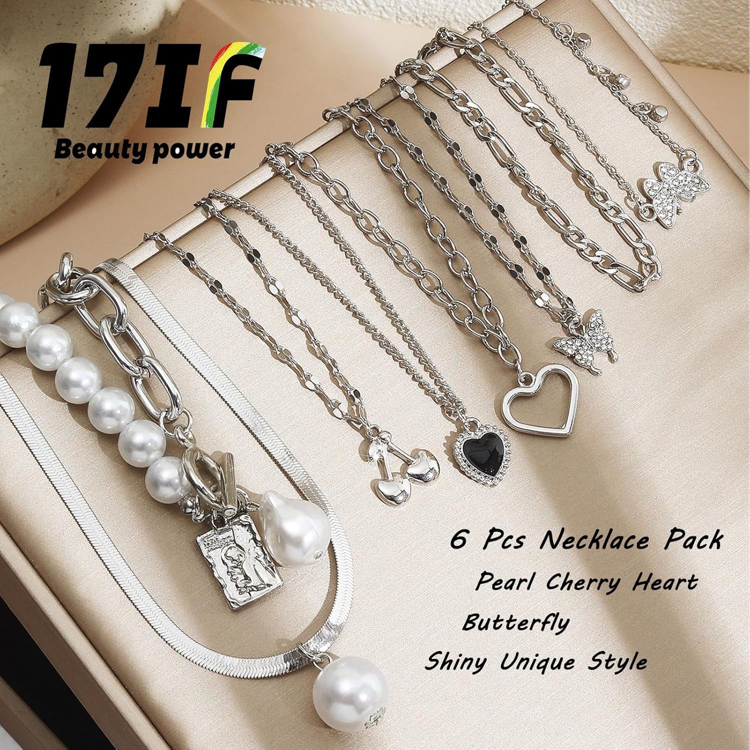 Indie Stackable Vintage Boho Pearl Adjustable Jewelry Pack - 35-53 Pcs Silver Gold Set With 12-30 Rings, 4-7 Necklaces, 11-14 Bracelets and 5-16 Earrings - Image 3