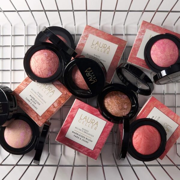 LAURA GELLER NEW YORK Baked Blush-n-Brighten Marbleized Blush for Cheeks - Tropic Hues - Satin Finish - Buildable Color - Image 5