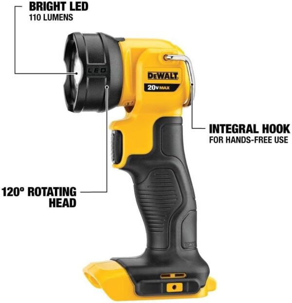 DEWALT 20V MAX* LED Work Light/Flashlight (DCL040) - Image 2