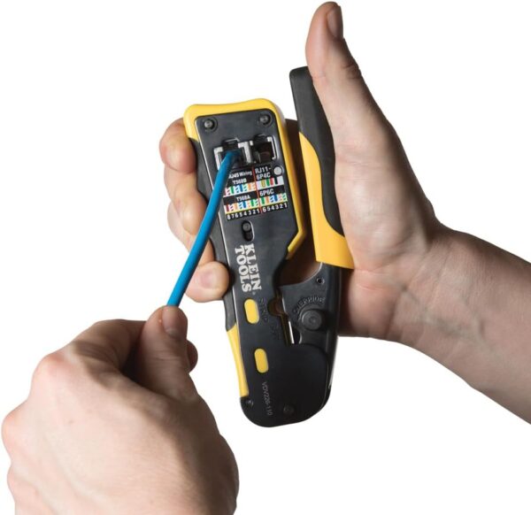 Klein Tools 80072 RJ45 Cable Tester Kit with LAN Scout Jr. 2, Coax Crimper / Stripper / Cutter Tool and 50-Pack Pass-Thru Modular Data Plugs - Image 7