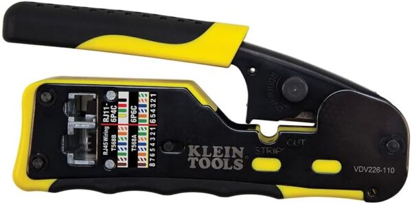Klein Tools 80072 RJ45 Cable Tester Kit with LAN Scout Jr. 2, Coax Crimper / Stripper / Cutter Tool and 50-Pack Pass-Thru Modular Data Plugs - Image 12