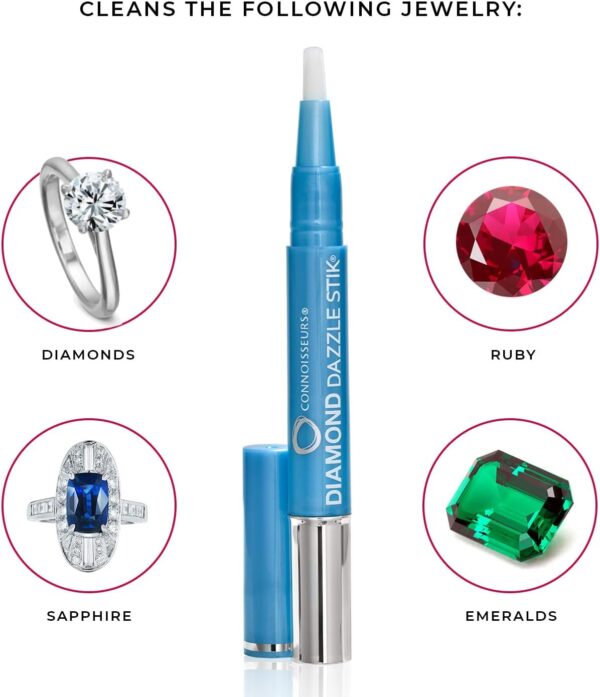 CONNOISSEURS Diamond Dazzle Stik - Portable Diamond Cleaner for Rings and Other Jewelry - Bring Out The Sparkle in Your Diamonds and Precious Stones - Image 5