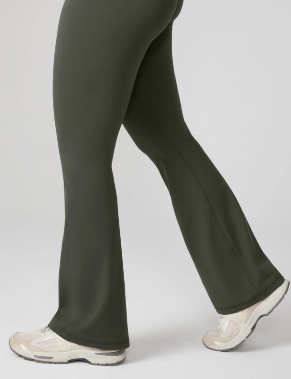 Hugcurve No Front Seam High Waisted Flare Leggings for Women Bootcut Yoga Pants Buttery Soft Lounge Workout - 31'' - Image 2