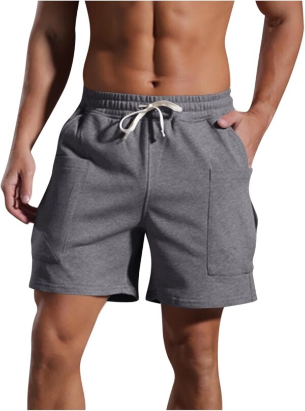 Mens Casual Shorts Mesh Drawstring Summer Shorts Beach Vacation Lightweight Breathable Gym Sweatspants with Pockets