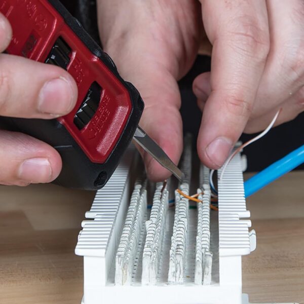 Klein Tools VDV427-300 Impact Punchdown Tool with 66/110 Blade, Reliable CAT Cable Connections, Adjustable Force, Includes Pick and Spudger - Image 7