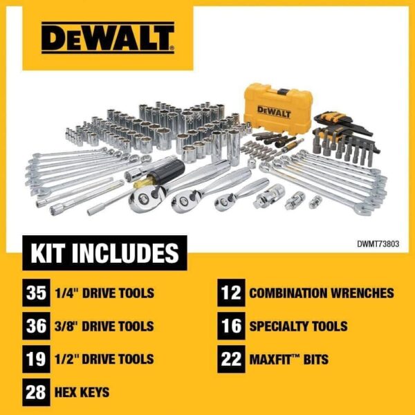 DEWALT Mechanics Tools Kit and Socket Set, 168-Piece (DWMT73803) - Image 4