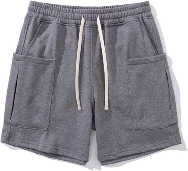 Mens Casual Shorts Mesh Drawstring Summer Shorts Beach Vacation Lightweight Breathable Gym Sweatspants with Pockets - Image 4