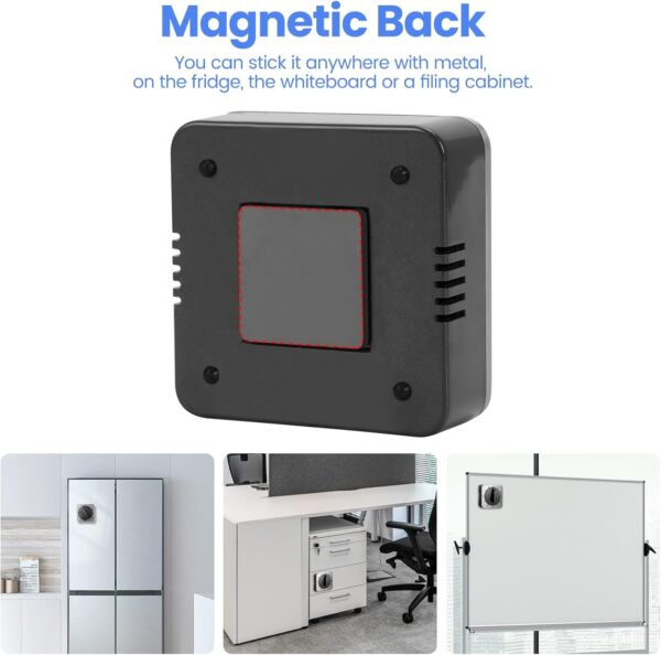 Kitchen Timers for Cooking, Chef Cooking Timer Clock with Loud Alarm,100% Mechanical Desk Timer - No Batteries Required - Magnetic Backing, Exquisite Stainless Steel Body - Countdown Reminder Magnetic - Image 3