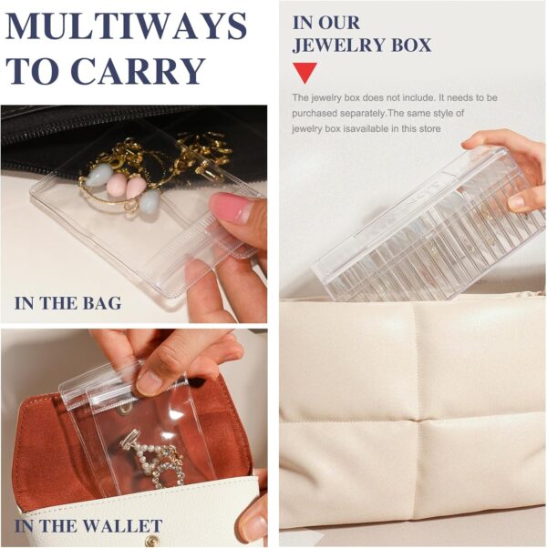 Travel Jewelry Bags, 20Pcs Clear Travel Jewelry Organizer, Portable Anti Tarnish Jewelry Storage Pouch Bag Gift for Women Girl, 20Pcs Clear Bags - Image 6