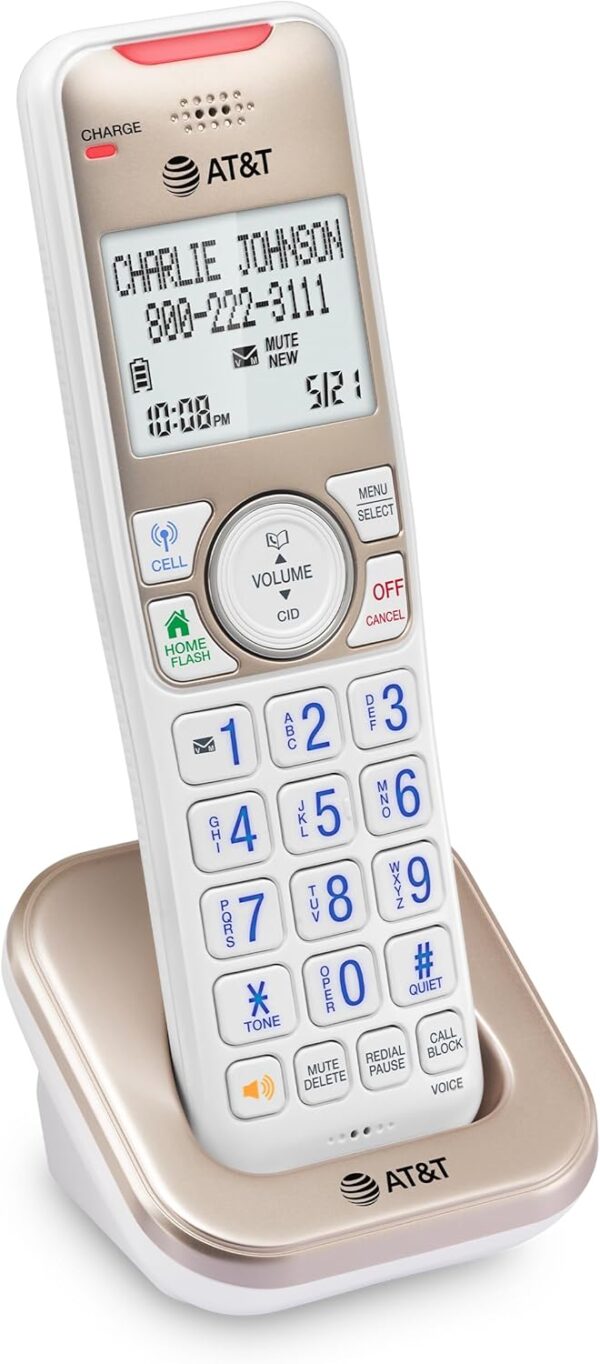 AT&T Additional Handset for BL3112-X Series Cordless Phone: BL3112-0 (Champagne Gold/White) - Image 8