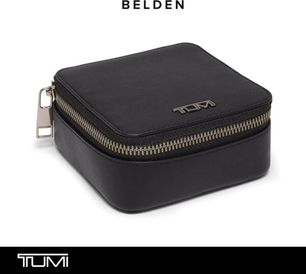 TUMI - Belden Jewelry Case - Travel Jewelry Organizer - Leather Jewelry Case - For Earrings, Rings, Bracelets - Black - Image 6