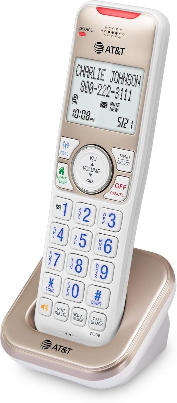 AT&T Additional Handset for BL3112-X Series Cordless Phone: BL3112-0 (Champagne Gold/White) - Image 7