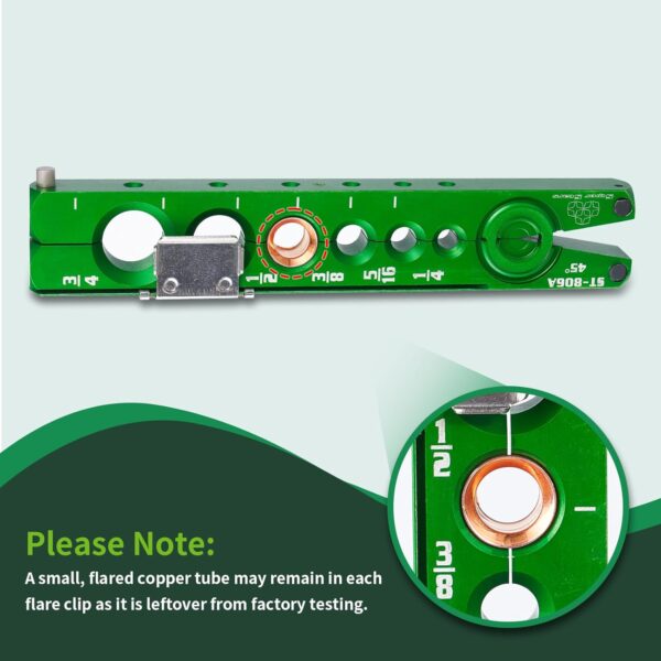 Super Stars Flaring Tools for 1/4in - 3/4in HVAC Single Flare 45 Degree Eccentric Cone Type Flaring Kit for Copper Pipe Tube - Image 7