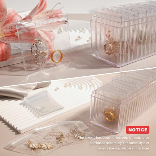 Travel Jewelry Bags, 20Pcs Clear Travel Jewelry Organizer, Portable Anti Tarnish Jewelry Storage Pouch Bag Gift for Women Girl, 20Pcs Clear Bags - Image 5