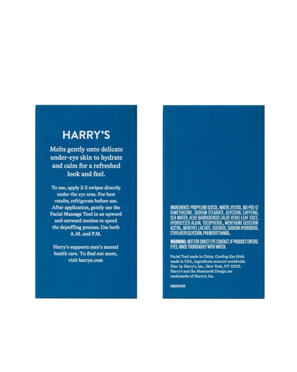 Harry's Cooling Eye Kit for Men - Gua Sha Depuffing Facial Massage Tool and 2 Cooling Eye Sticks - Image 2