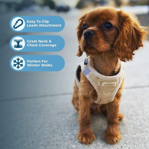 Voyager Step-in Plush Dog Harness – Soft Plush, Step in Vest Harness for Small and Medium Dogs by Best Pet Supplies - Latte Suede, S (Chest: 14.5-16") - Image 6