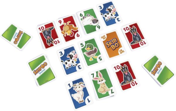 Mattel Games Skip Bo Junior Card Game in with 2 Levels of Play, 112 Cards, Sequencing Entertainment for 2 to 4 Players Ages 5 Years & Older - Image 5