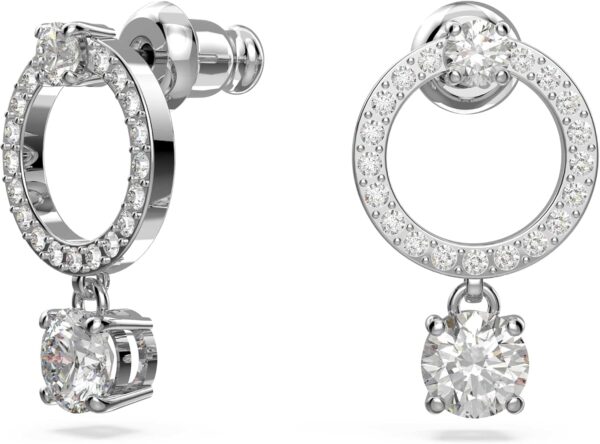 Swarovski Attract Necklace, Earring, and Bracelet Crystal Jewelry Collection, Rhodium Tone Finish - Image 2