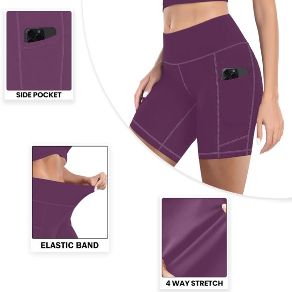MIRITY High Waist Workout Biker Shorts with Pockets for Women - Buttery Soft Workout Yoga Shorts Pack of 1 - Image 6