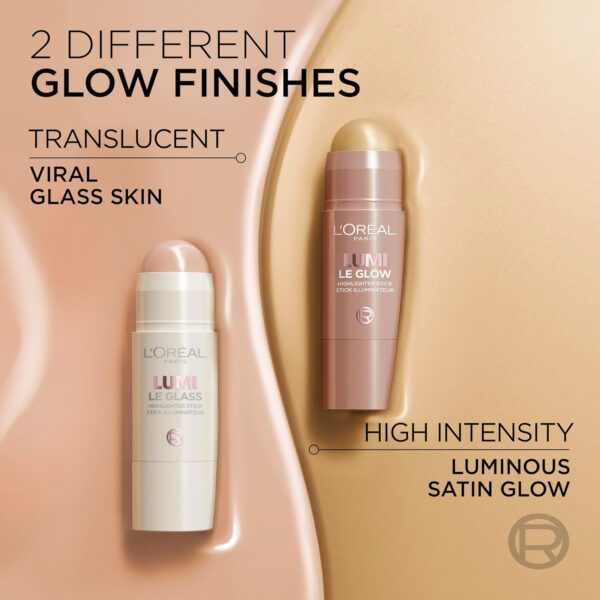 L'Oreal Paris True Match Lumi Le Glass Highlighter Stick, Reflective, Translucent, Glassy Highlighter for Face and Body, 620 Pink Ballet, 0.25 Oz - Image 8