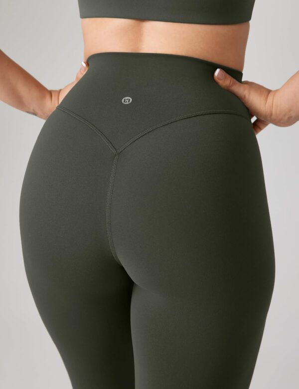 Hugcurve No Front Seam High Waisted Flare Leggings for Women Bootcut Yoga Pants Buttery Soft Lounge Workout - 31'' - Image 4