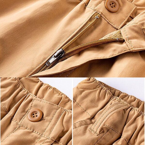 Cotton Cargo Shorts for Men Solid Casual Plus Size Loose Shorts Summer Hiking Outdoor Work Short Pants with Pockets - Image 5