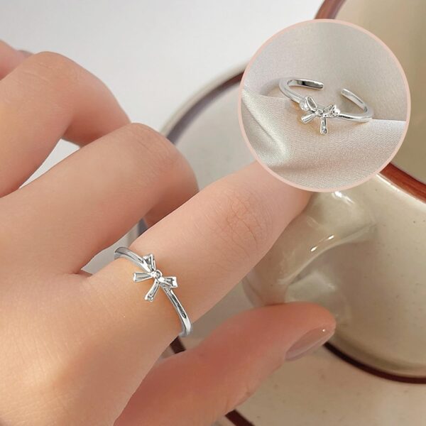 Bow Necklace Earrings Bracelet Set Bow Jewelry Set for Women Bowknot Pendant Chain Necklace Ribbon Stud Earrings Coquette Stuff Accessories Christmas Gifts - Image 4