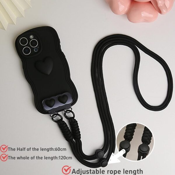 Cell Phone Lanyard, Cute 3D Bow Tie Waves Phone Neck Strap Crossbody Lanyards Compatible with Most Smartphones - Image 6
