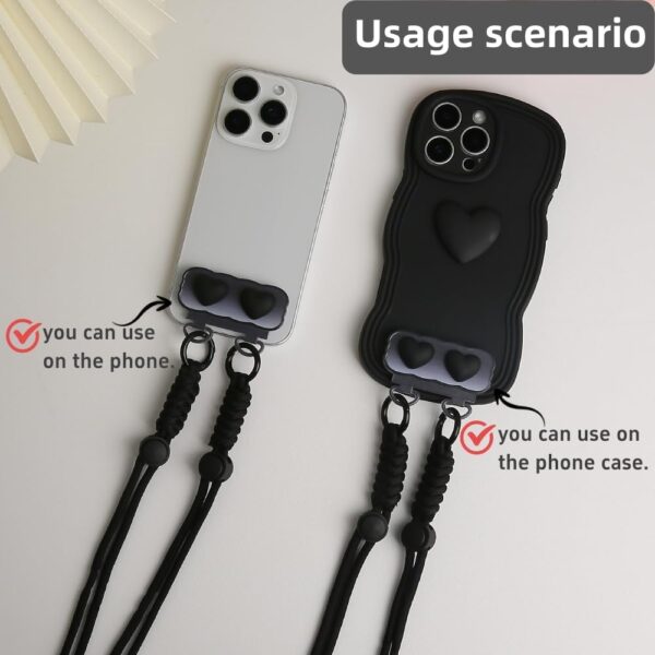 Cell Phone Lanyard, Cute 3D Bow Tie Waves Phone Neck Strap Crossbody Lanyards Compatible with Most Smartphones - Image 5