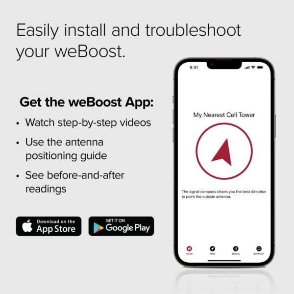 weBoost Drive X - Vehicle Cell Phone Signal Booster | 5G & 4G LTE | Magnetic Roof Antenna | Boosts All U.S. Carriers - Verizon, AT&T, T-Mobile | Made in the U.S. | FCC Approved (model 475021) - Image 3