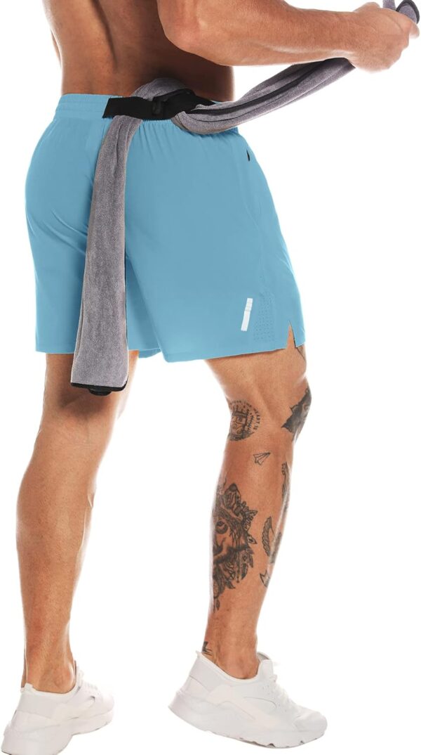 Men's Athletic Running Shorts Quick Dry Workout Shorts Lightweight Sports Gym Basketball Shorts Hiking - Image 2