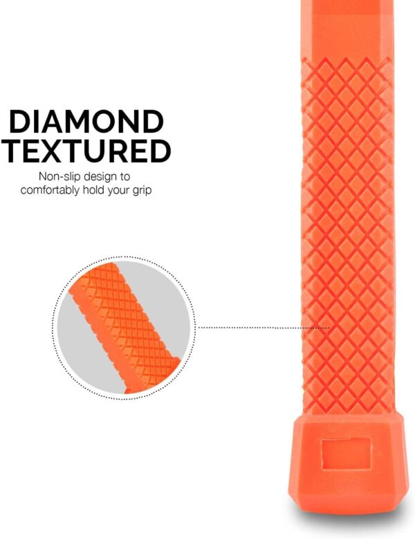 NEIKO 02847A 2 LB Dead Blow Hammer, Neon Orange | Unibody Molded | Checkered Grip | Spark and Rebound Resistant - Image 4