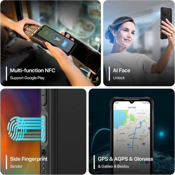 UMIDIGI Unlocked Cell Phone, Bison X20 Android 13 Rugged Smartphones, IP68/IP69K Waterproof Phone, 6000mAh 12 (6+6)+128GB/TF 1TB Expand, 6.53" Screen NFC AGPS, 4G Dual SIM Outdoor Mobile Phone - Image 7