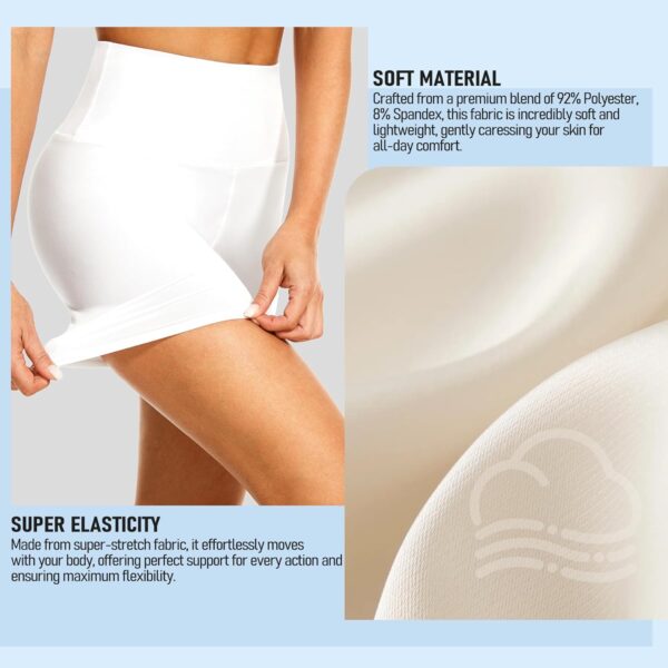 DHSO High Waisted Biker Shorts for Women-5" Tummy Control Fitness Athletic Workout Running Yoga Gym Shorts - Image 4