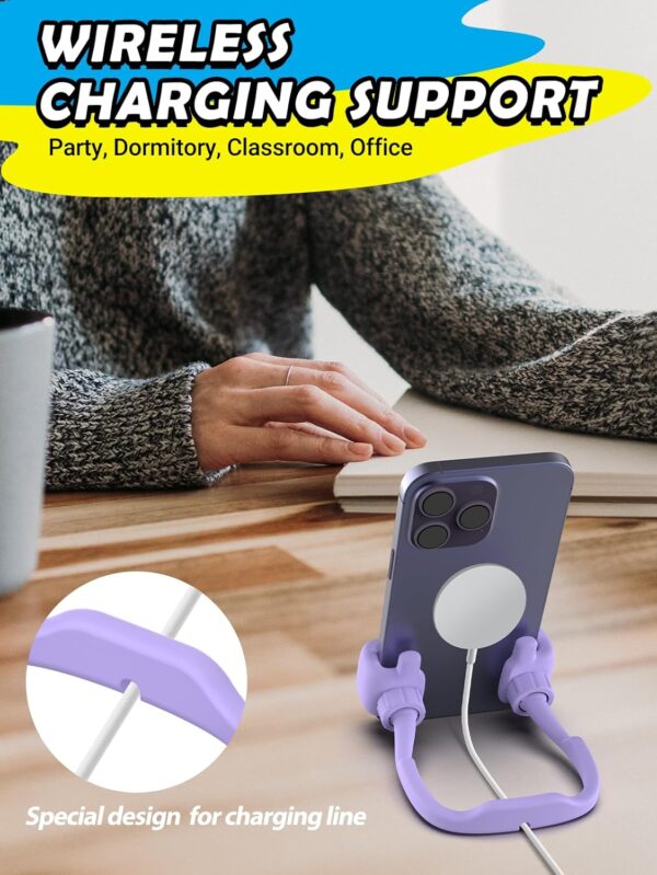 Dad Gifts for Fathers Day from Daughter Son Cell Phone Stand: 4 Pack UPGRADE Adjustable Thumbs Up Lazy Phone Holder for Desk Fun Birthday Gifts for Grandma Teens Girls Boys Adults Husband from Wife - Image 7