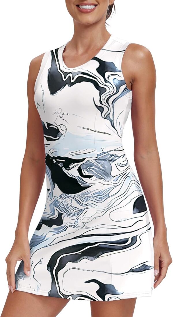 Womens Two Piece Tennis Golf Dress UPF 50+ Active Athletic Exercise Sports Wear Dresses with Pocket Separate Shorts
