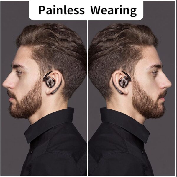 Bluetooth Headset,Wireless Bluetooth Earpiece Compatible with iPhone/Android Cell Phones,Auriculares Bluetooth Earpiece 28 Hrs Talking Time V5.3 Wireless Headset,Button Depress Version - Image 2