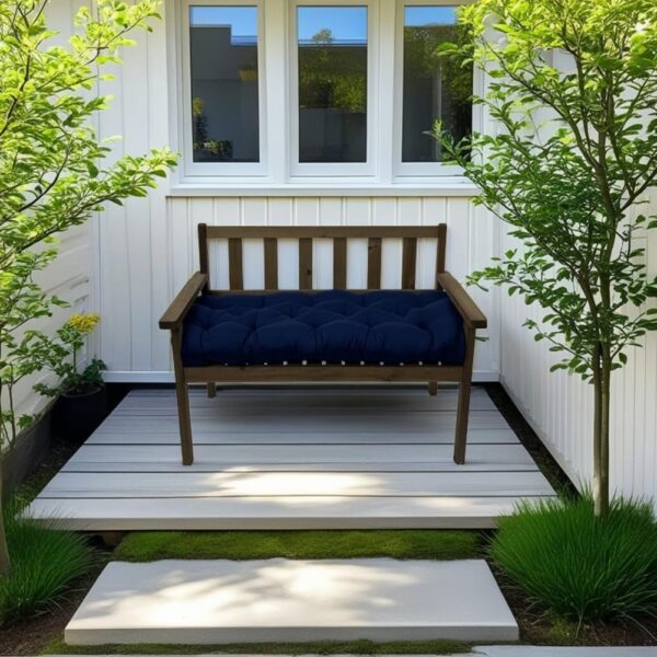Indoor/Outdoor Bench Cushion, Garden Loveseat Cushion, Swing Seat Cushion,Thicken Patio Bench Soft Rocking Chairs Pad for Lounger Garden Furniture Patio Loveseat Bench (Wine Red, 47.2"x17.9") - Image 4