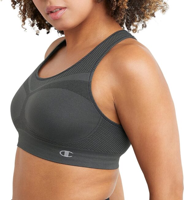 Champion Women's Sports Bra, Infinity Racerback, Moderate Support, Seamless Sports Bra for Women - Image 3