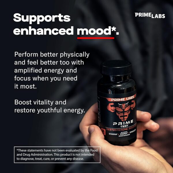 Prime Labs - Men's Testosterone Booster - Stamina, Endurance, & Strength Booster - 60 Caplets - Image 4