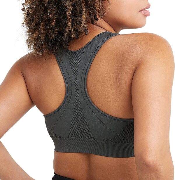 Champion Women's Sports Bra, Infinity Racerback, Moderate Support, Seamless Sports Bra for Women - Image 2